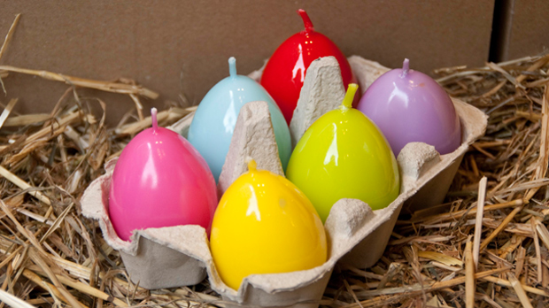 Spring coloured candles
